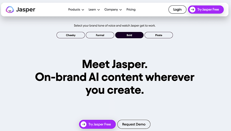 Jasper AI viết content